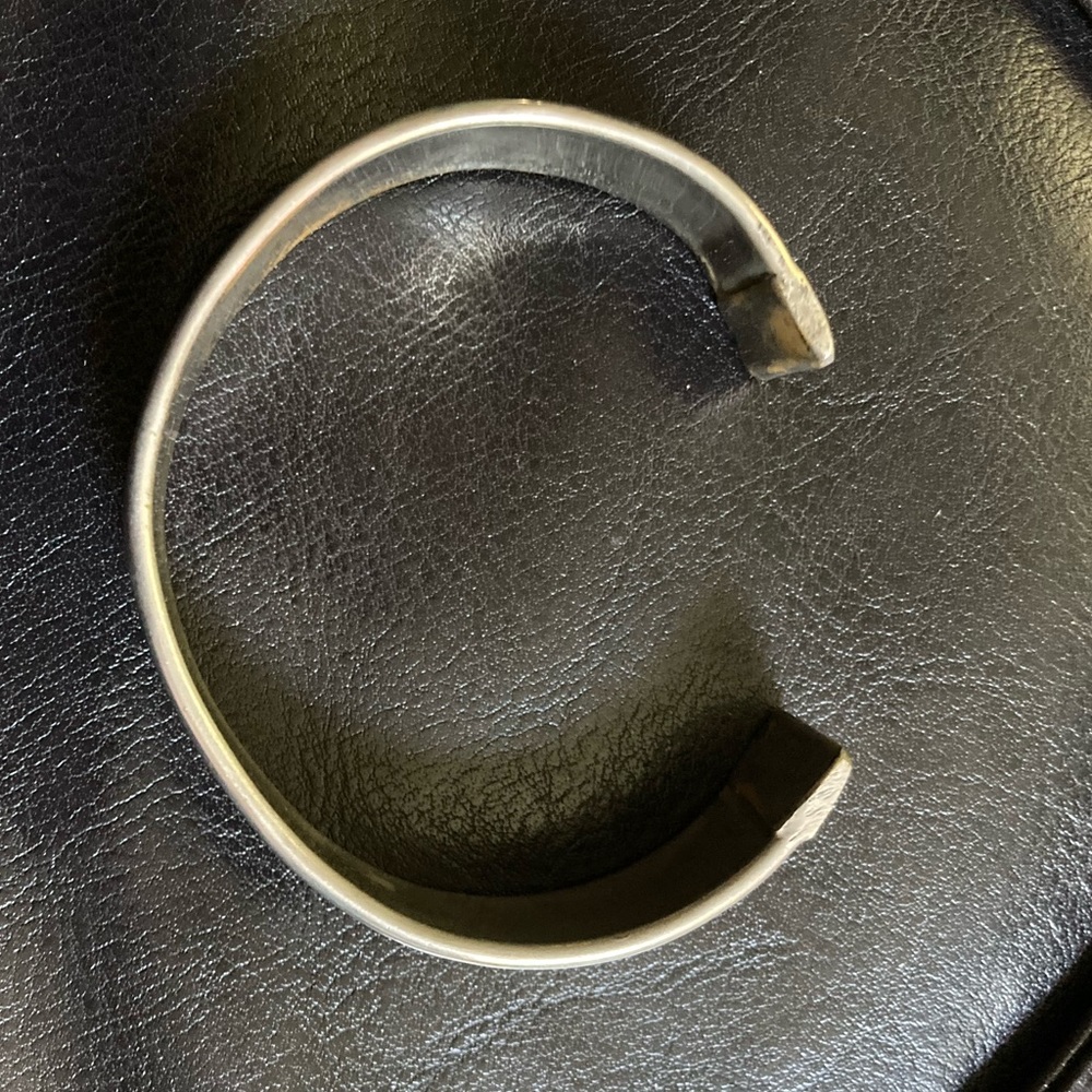 Vintage Silver Multi Pattern Cuff Bracelet - image 2